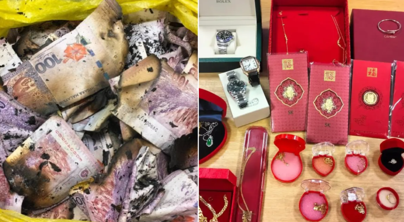 Project manager attempts to burn RM1 million cash during MACC raid