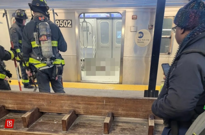 New York subway horror: Man sets sleeping woman on fire in train