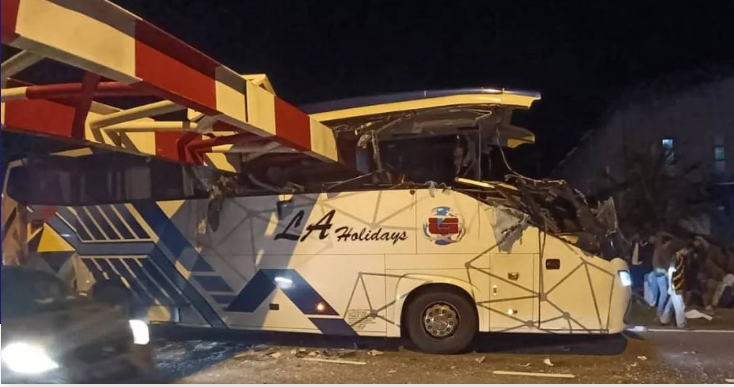 Reliance on navigation app led to express bus collision with height barrier