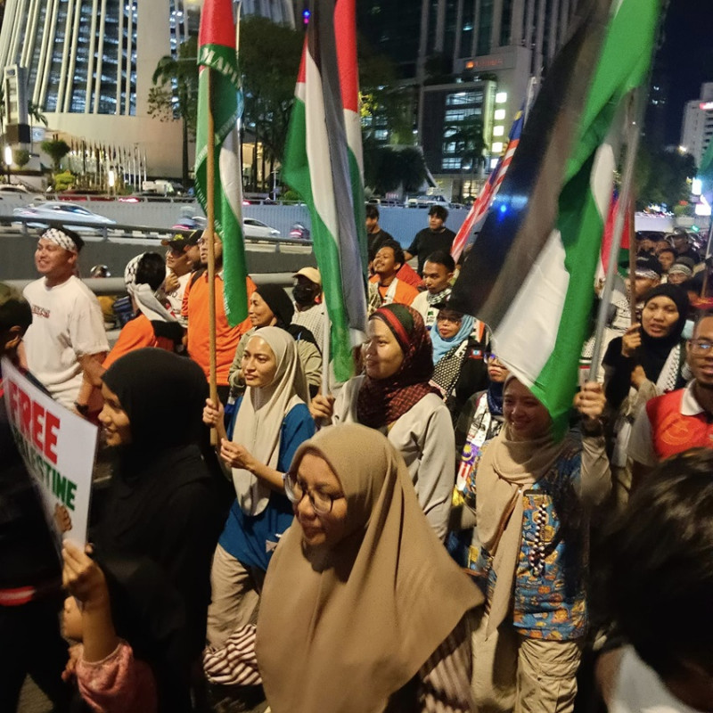  'Piket Demi Palestin' tents up despite police warnings 