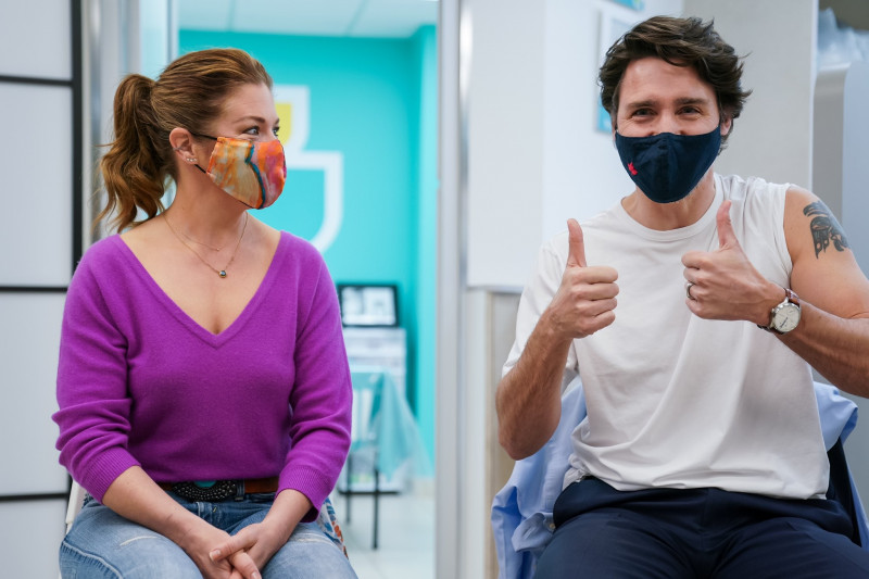 Canada’s Trudeau, wife get AstraZeneca jabs