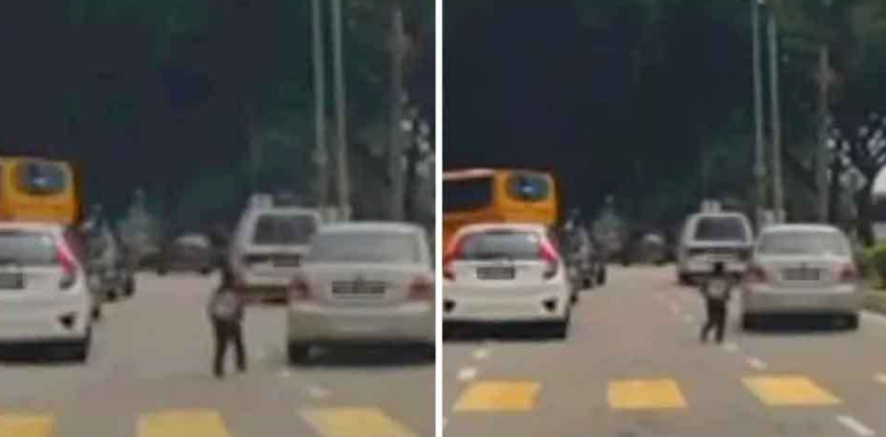 Cops probe case of student seen running after car driven by mother