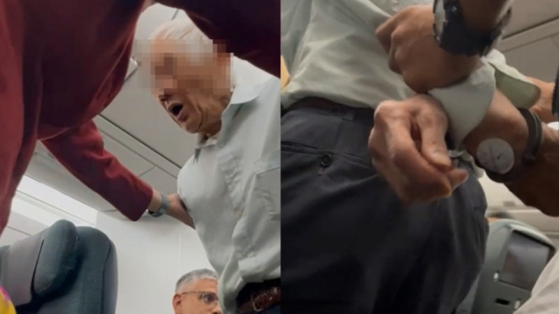 Elderly passenger handcuffed, escorted off Cathay flight from HK to San Francisco