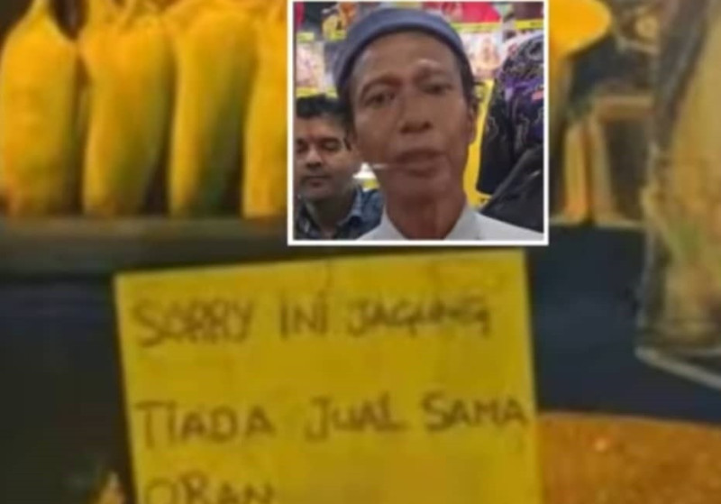 Corn seller who sparked racial controversy apologises