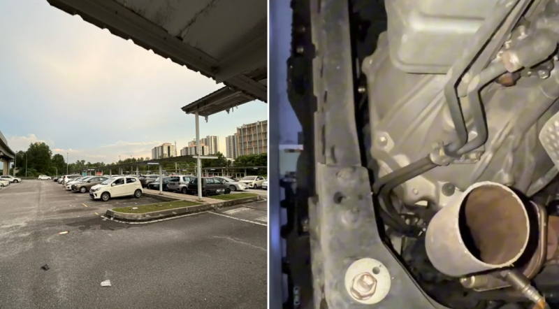 Woman returns to car at LRT station parking lot – finds catalytic converter stolen