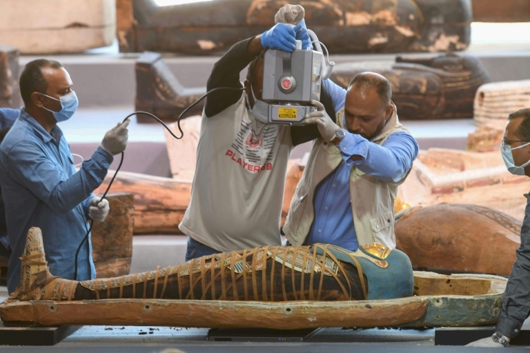 Egypt finds treasure trove of more than 100 sarcophagi