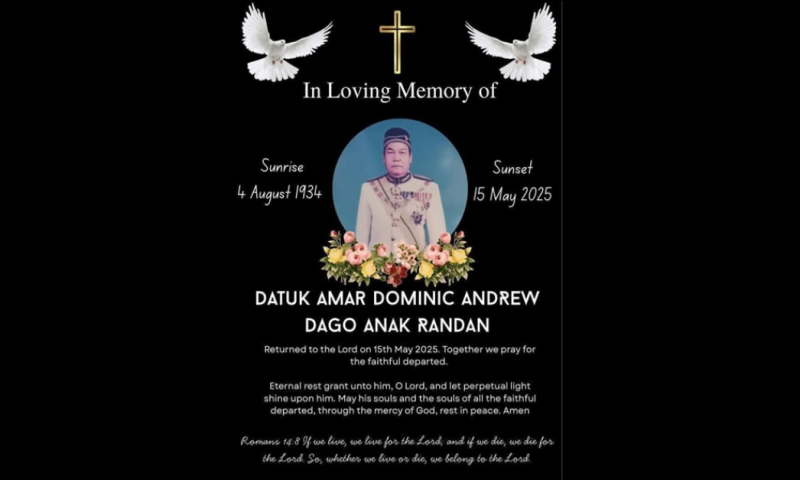 First Bidayuh MP - Dominic Andrew Dago Randan dies aged 90