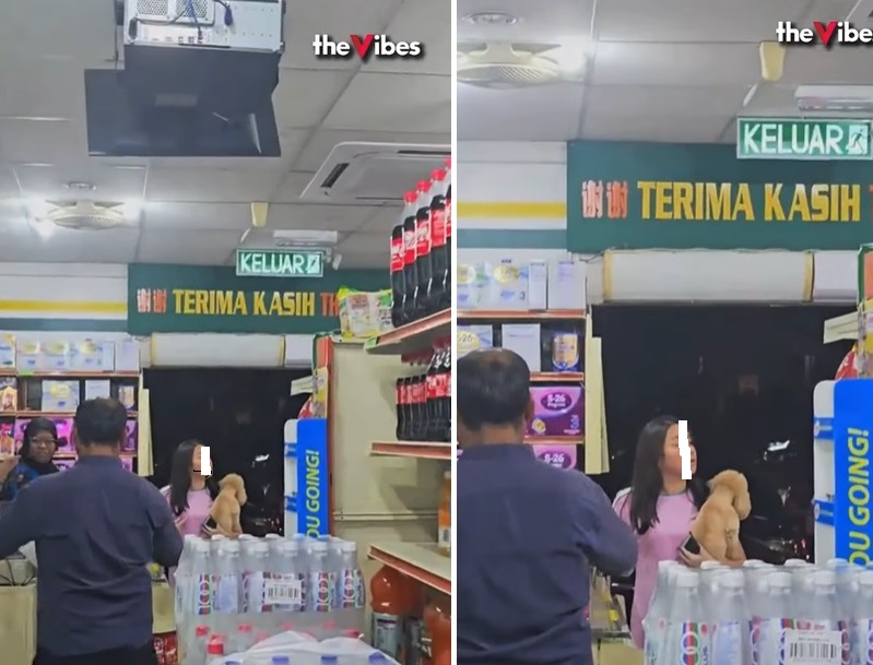 Netizens upset after woman brings pet poodle into mini market
