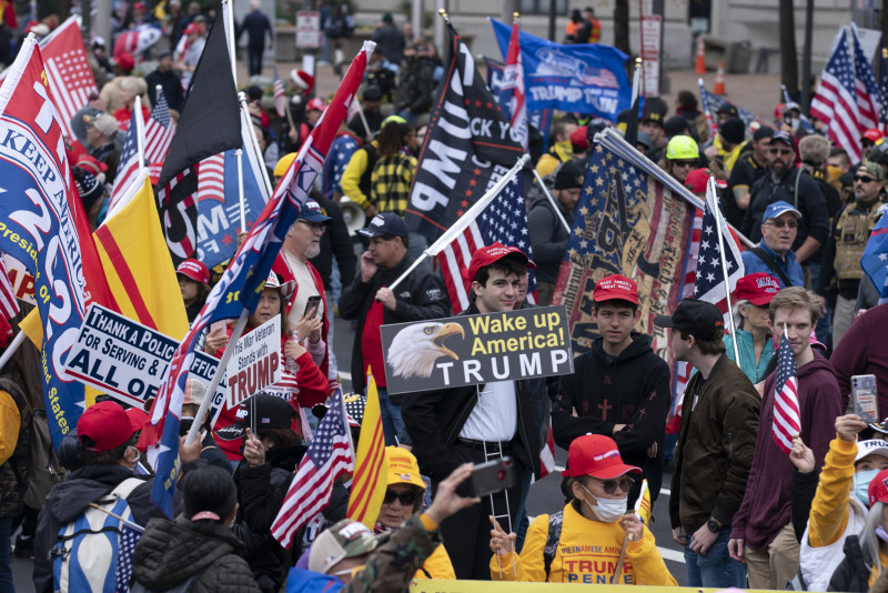 Thousands of Trump backers amass to protest ‘stolen’ election