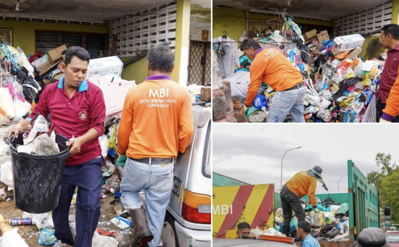 Ipoh City Council sends three lorries to dispose of senior’s garbage