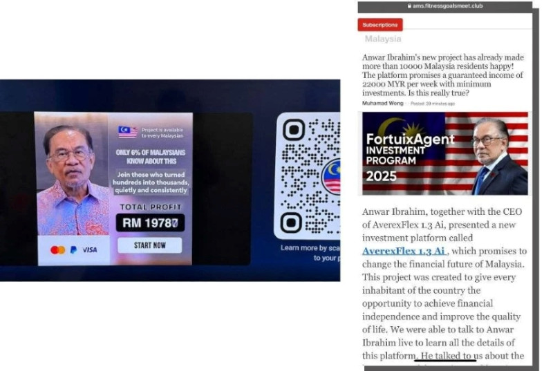 False investment advertisement using PM’s name suspected to be online scam
