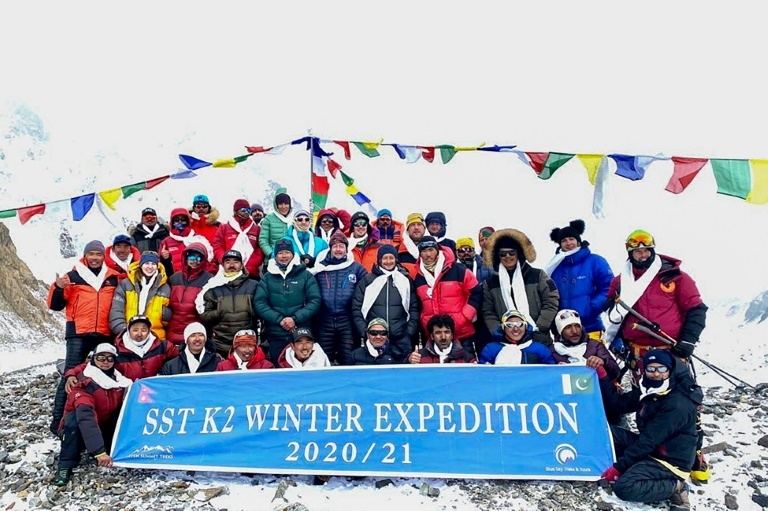 Historic K2 team make it back safely to base camp