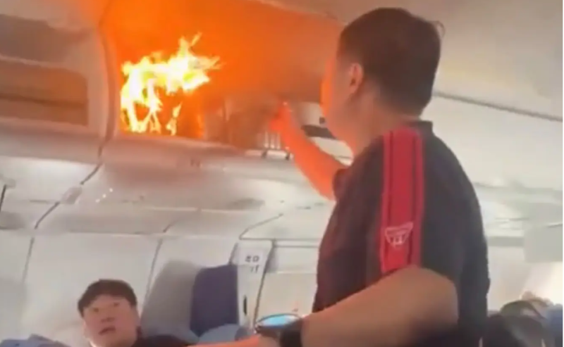 Lithium battery ignites on Air China flight in mid-air, forces emergency landing