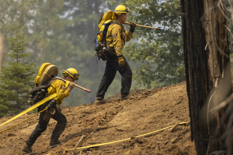 Firefighters tackle California wildfire as heat wave grips parts of US