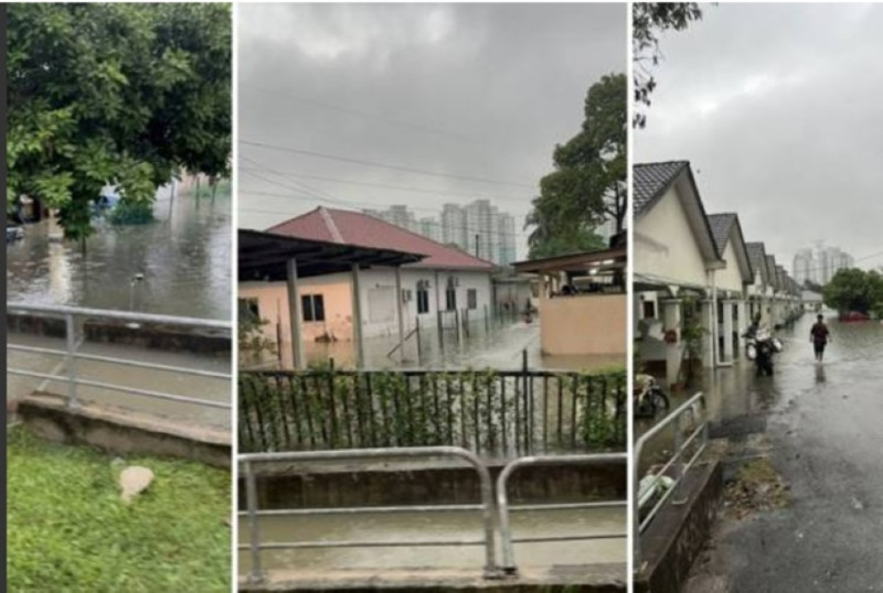 Floods compound misery for gas pipeline fire victims in Kampung Tengah Puchong