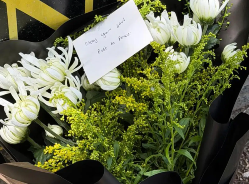 Fatal stabbing: Parents leave flowers at school gate in memory of the victim