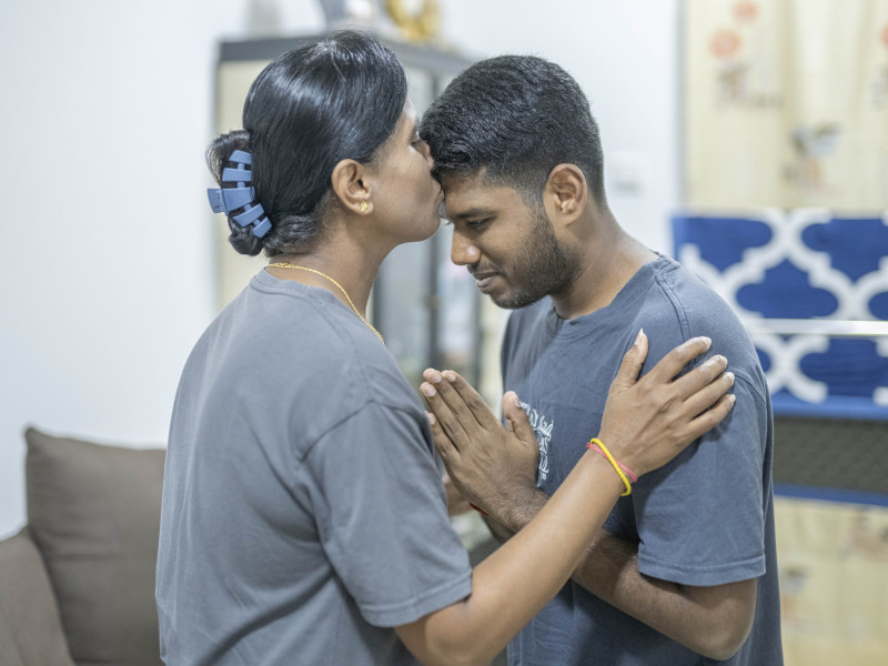 Single mother gets best Deepavali gift from her son
