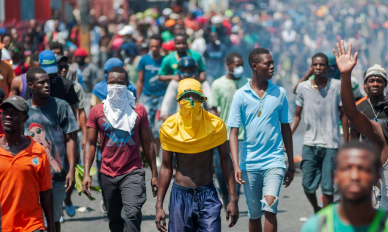 Haitian police fire tear gas on protesters