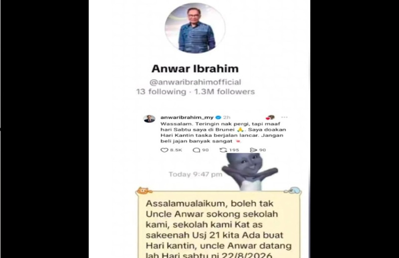 PMX responds to student's invitation to 'Uncle Anwar'