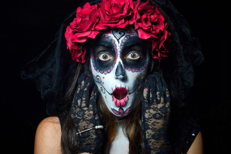 Halloween: macabre makeup for a virtual fright night