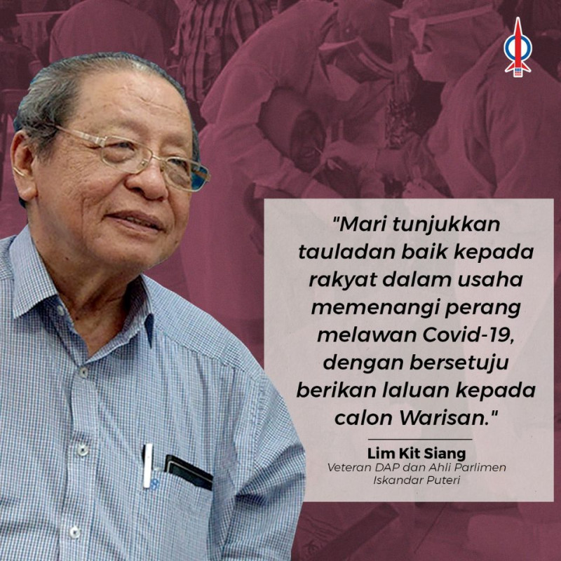 Let Warisan take Batu Sapi uncontested, Kit Siang says