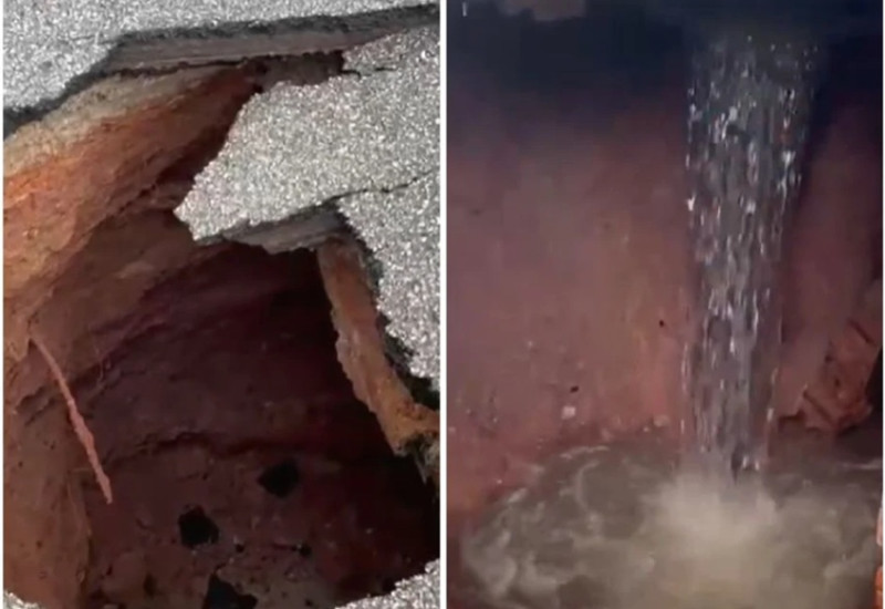 Sinkhole in Wangsa Maju, motorists urged to be cautious (video)