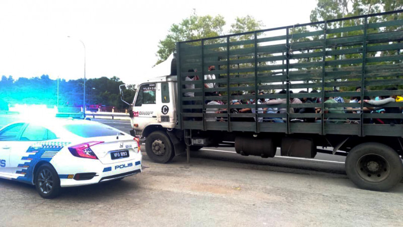 Driver of lorry carrying 48 Covid-19-positive workers fined