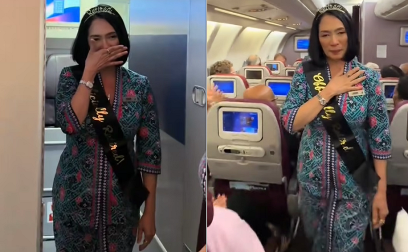 Malaysia Airlines stewardess ends 40-year career on final flight with daughter