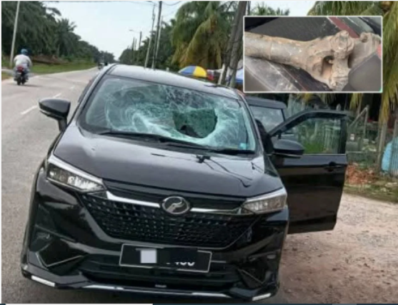 Man killed by metal piece from tipper lorry which crashed through car windscreen