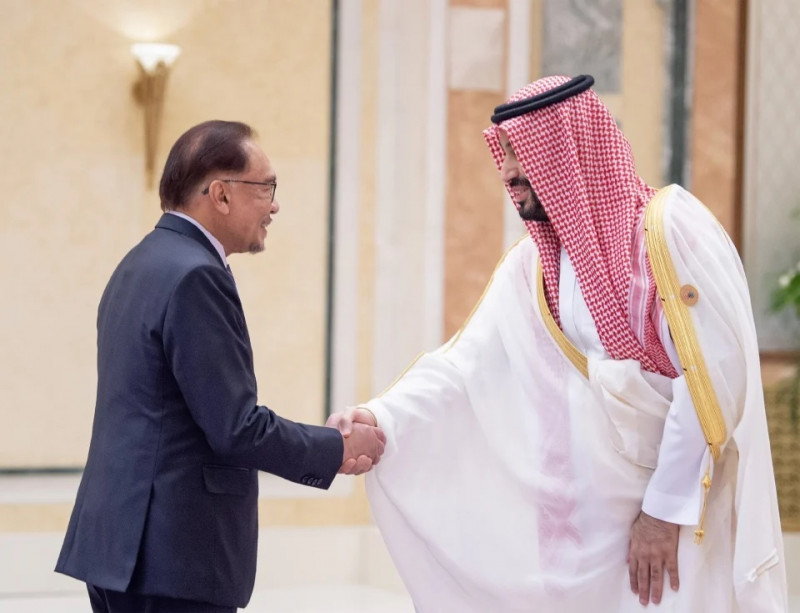 Saudi crown prince grants audience to Anwar
