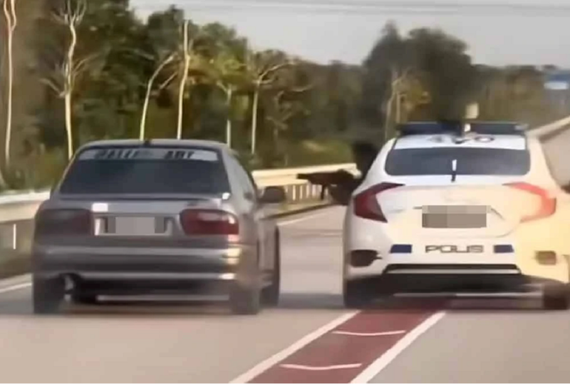 Teenager fleeing cops finally stops when policeman brandishes a HK MP5