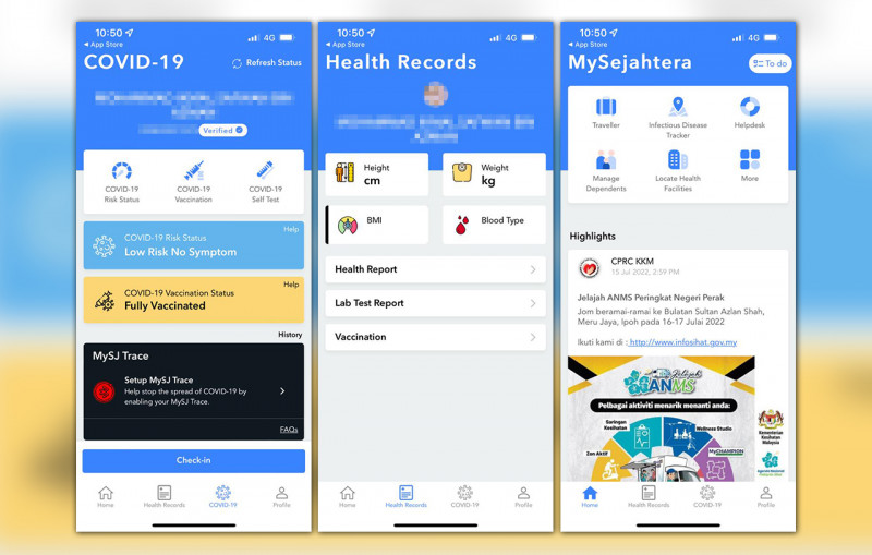 MySejahtera sports new look, health screening records section