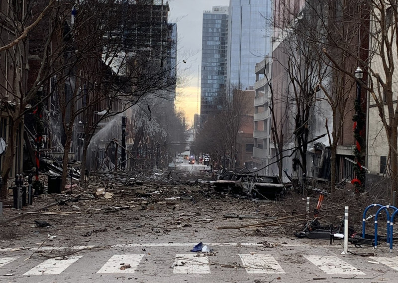 Motorhome bomb rips through downtown Nashville on Xmas