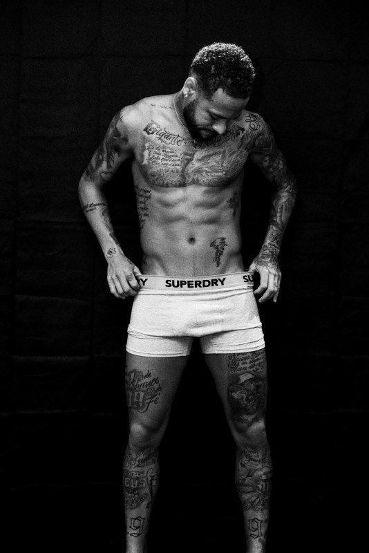 Neymar gets his kit off for Superdry
