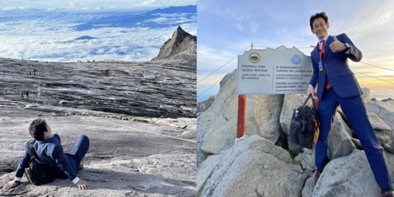 Bespoke trail: Japanese tailor conquers Mt Kinabalu peak in blue suit