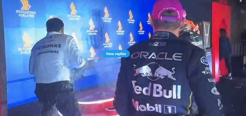 PAS kicks up fuss over champagne shower involving Petronas CEO at Singapore F1