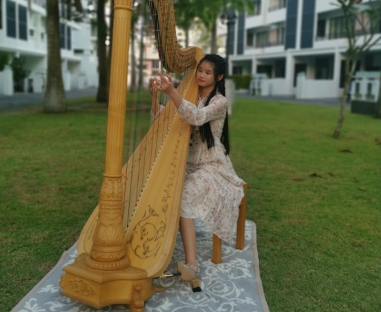 Malaysian teen harpist gets sponsorship to perform in Wales
