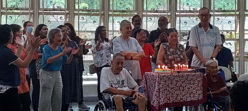 Church members bring joy to old folks on Malaysia Day 