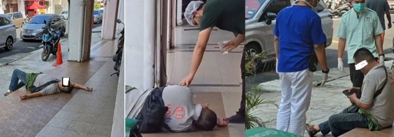 Delivery rider collapses from exhaustion in Penang