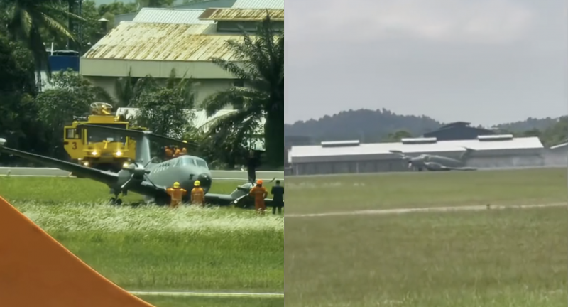 [UPDATED] Video of RMAF plane’s emergency landing in Subang goes viral
