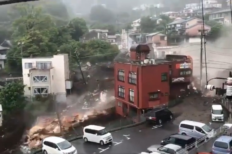 19 missing, homes swept away in Japan landslide