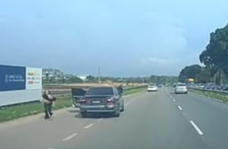 Woman jumps out of moving car following domestic dispute