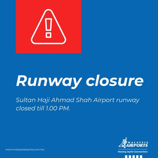 Kuantan airport runway closed till 1pm following Hornet fighter crash