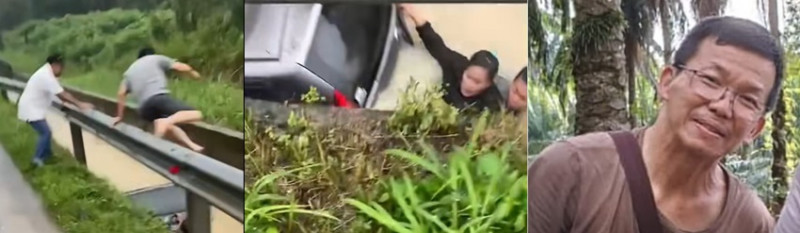 Without hesitation, 50-year-old jumps into floodwaters to save woman 