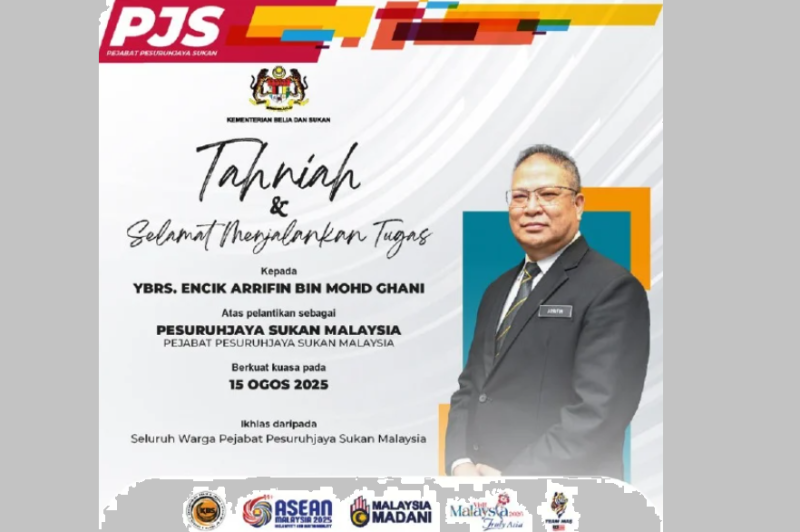 Ex-national hockey player Arrifin appointed as sports commissioner