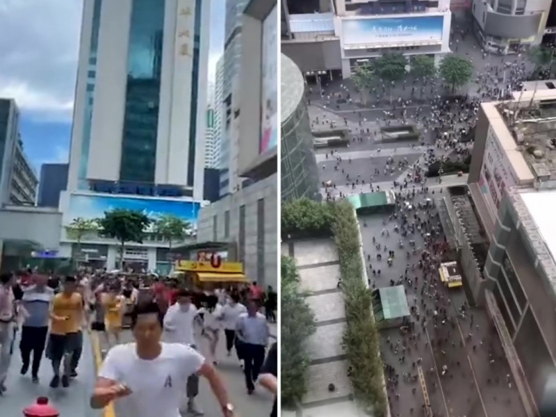 China skyscraper wobbles, spreading panic in downtown Shenzhen