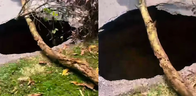 4-metre sinkhole appears in Tasik Kesuma, Semenyih