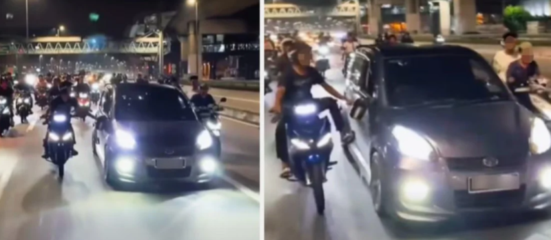 Nine detained following violent motorcycle gang attack on car near Batu 13 toll plaza