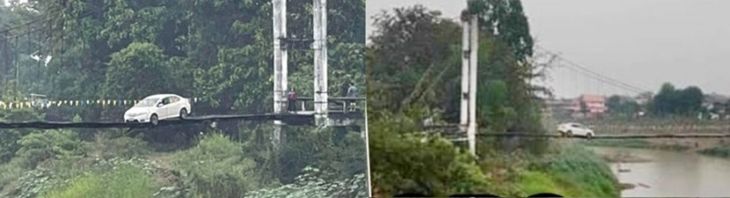 Stuck on wooden suspension bridge, driver claims she followed GPS