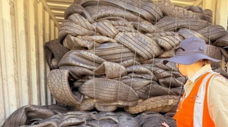 Australian authorities block 10 containers of illegal tyre waste export to Malaysia
